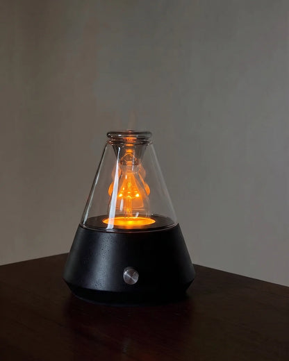 Chavanc aroma: Retro wasserloser elektrischer Diffusor aus Holz & Glas (Tannenzapfen-Edition) – Akkubetrieb