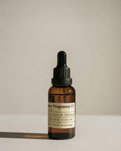 Chavanc Aroma No. 17 Winds of Darjeeling essential oil in the signature amber glass apothecary bottle.