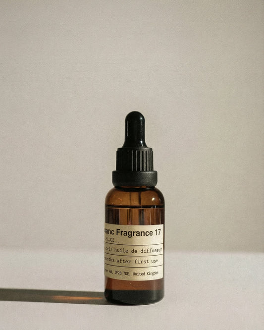 Chavanc Aroma No. 17 Winds of Darjeeling essential oil in the signature amber glass apothecary bottle.