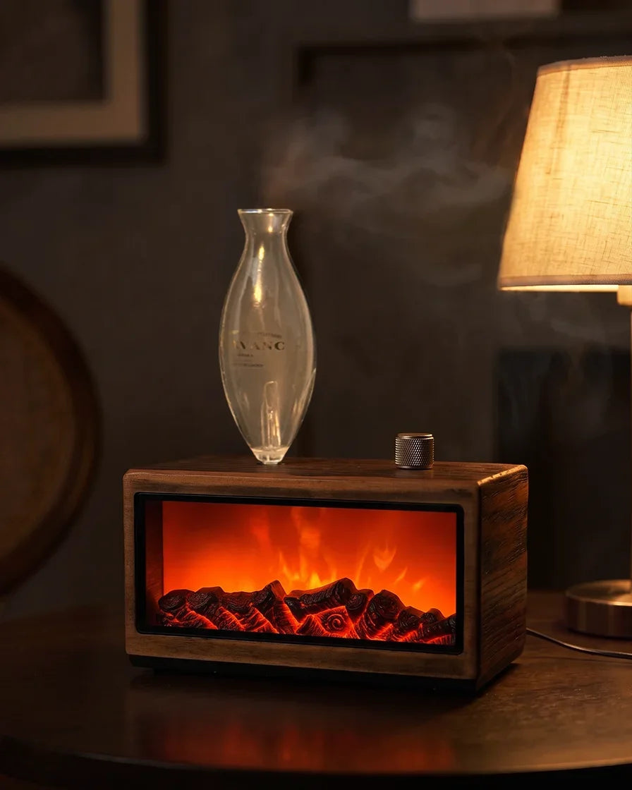 Chavanc Retro Fireplace Waterless Nebulizing Wood Diffuser - Essentials