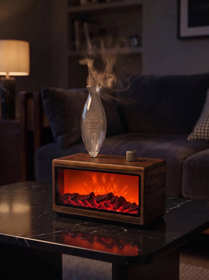 Chavanc Retro Fireplace Waterless Nebulizing Wood Diffuser - Essentials