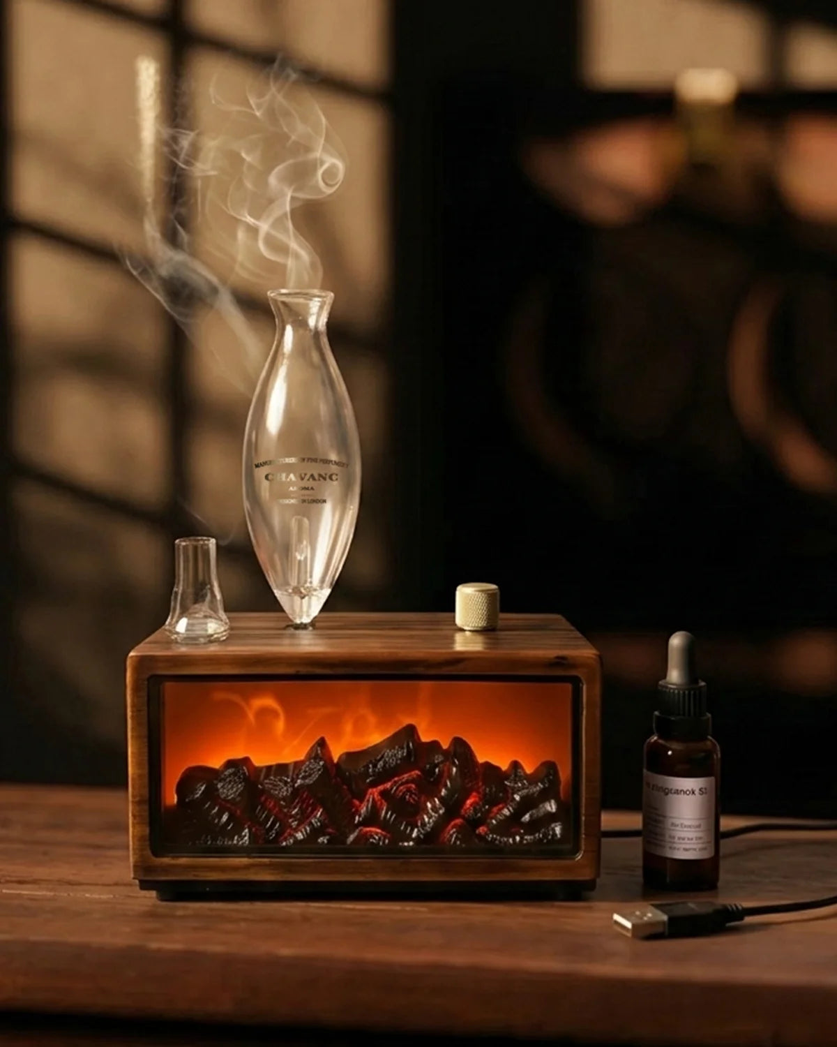 Chavanc Aroma Textured Walnut-style Nebulizing Instrument | Essentials (USB Edition)